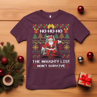 Nakatomi Plaza Christmas T Shirt Funny Santa Gun Cosplay Xmas - Wonder Print Shop