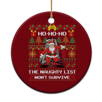 Nakatomi Plaza Christmas Ceramic Ornament Funny Santa Gun Cosplay Xmas - Wonder Print Shop