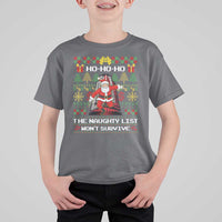 Nakatomi Plaza Christmas T Shirt For Kid Funny Santa Gun Cosplay Xmas - Wonder Print Shop
