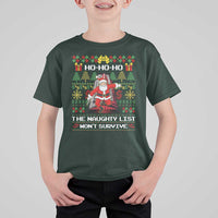 Nakatomi Plaza Christmas T Shirt For Kid Funny Santa Gun Cosplay Xmas - Wonder Print Shop
