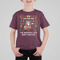 Nakatomi Plaza Christmas T Shirt For Kid Funny Santa Gun Cosplay Xmas - Wonder Print Shop