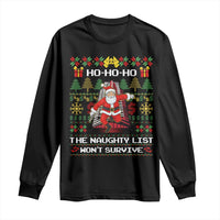 Nakatomi Plaza Christmas Long Sleeve Shirt Funny Santa Gun Cosplay Xmas - Wonder Print Shop