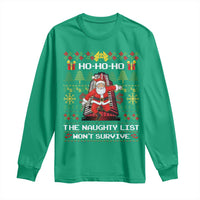 Nakatomi Plaza Christmas Long Sleeve Shirt Funny Santa Gun Cosplay Xmas - Wonder Print Shop