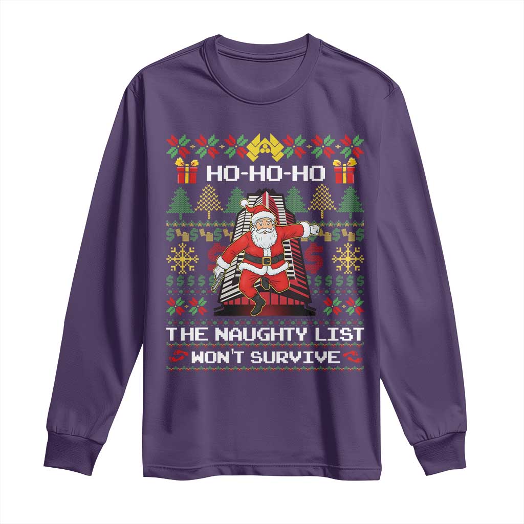 Nakatomi Plaza Christmas Long Sleeve Shirt Funny Santa Gun Cosplay Xmas - Wonder Print Shop