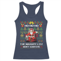 Nakatomi Plaza Christmas Racerback Tank Top Funny Santa Gun Cosplay Xmas - Wonder Print Shop
