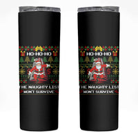 Nakatomi Plaza Christmas Skinny Tumbler Funny Santa Gun Cosplay Xmas - Wonder Print Shop