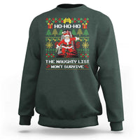 Nakatomi Plaza Christmas Sweatshirt Funny Santa Gun Cosplay Xmas - Wonder Print Shop