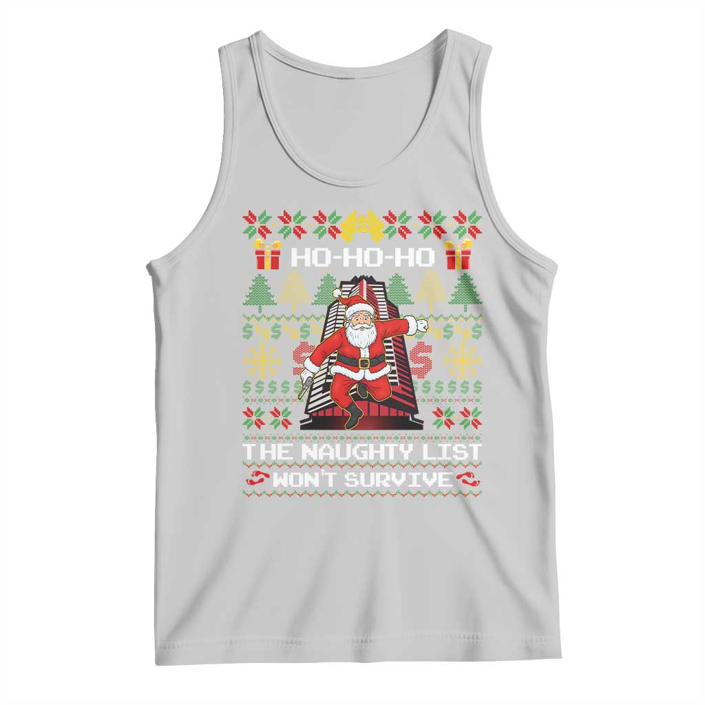Nakatomi Plaza Christmas Tank Top Funny Santa Gun Cosplay Xmas - Wonder Print Shop