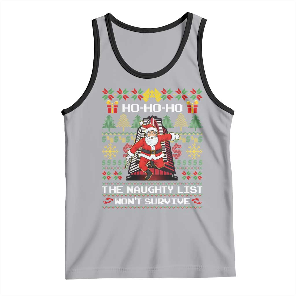 Nakatomi Plaza Christmas Tank Top Funny Santa Gun Cosplay Xmas - Wonder Print Shop
