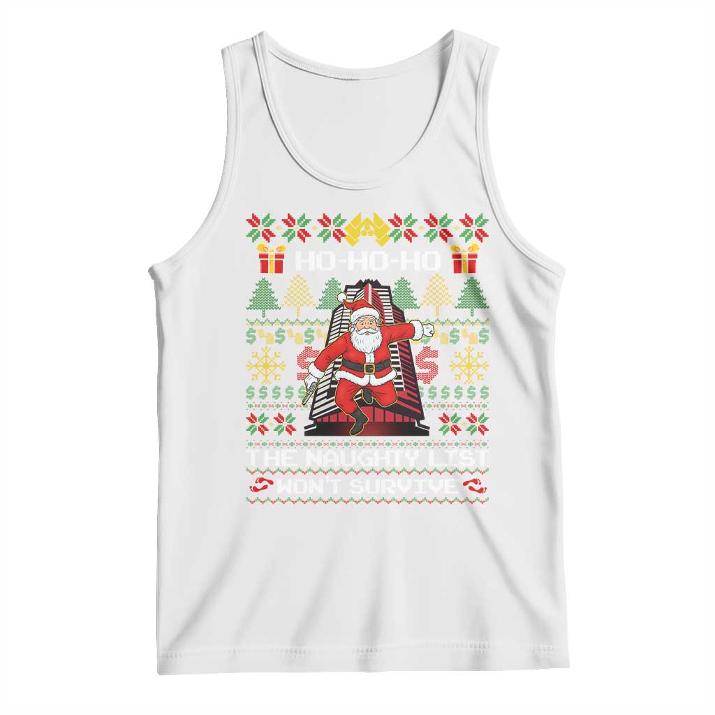 Nakatomi Plaza Christmas Tank Top Funny Santa Gun Cosplay Xmas - Wonder Print Shop