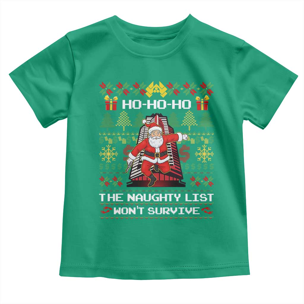 Nakatomi Plaza Christmas Toddler T Shirt Funny Santa Gun Cosplay Xmas - Wonder Print Shop
