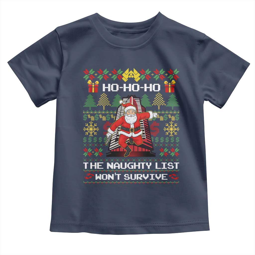 Nakatomi Plaza Christmas Toddler T Shirt Funny Santa Gun Cosplay Xmas - Wonder Print Shop