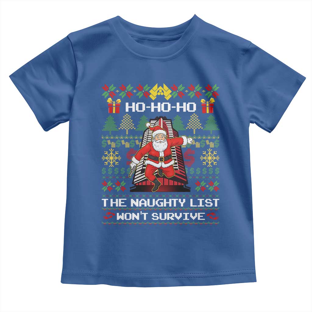 Nakatomi Plaza Christmas Toddler T Shirt Funny Santa Gun Cosplay Xmas - Wonder Print Shop
