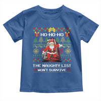 Nakatomi Plaza Christmas Toddler T Shirt Funny Santa Gun Cosplay Xmas - Wonder Print Shop