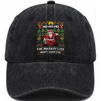 Nakatomi Plaza Christmas Washed Cotton Baseball Cap Funny Santa Gun Cosplay Xmas