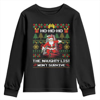 Nakatomi Plaza Christmas Youth Sweatshirt Funny Santa Gun Cosplay Xmas - Wonder Print Shop