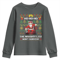 Nakatomi Plaza Christmas Youth Sweatshirt Funny Santa Gun Cosplay Xmas - Wonder Print Shop