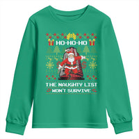 Nakatomi Plaza Christmas Youth Sweatshirt Funny Santa Gun Cosplay Xmas - Wonder Print Shop