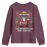 Nakatomi Plaza Christmas Youth Sweatshirt Funny Santa Gun Cosplay Xmas - Wonder Print Shop
