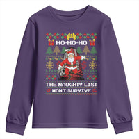 Nakatomi Plaza Christmas Youth Sweatshirt Funny Santa Gun Cosplay Xmas - Wonder Print Shop