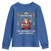 Nakatomi Plaza Christmas Youth Sweatshirt Funny Santa Gun Cosplay Xmas - Wonder Print Shop