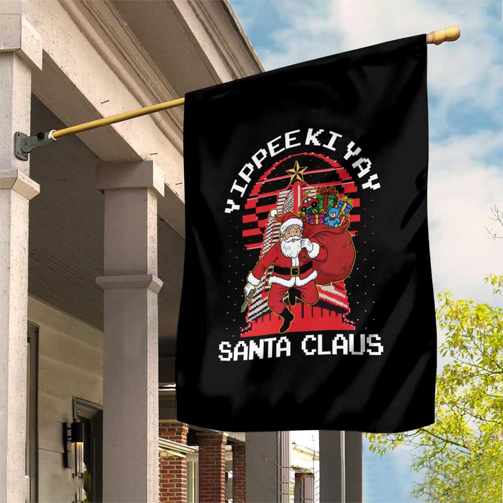 Nakatomi Plaza Christmas Garden Flag Yippee Ki Yay Santa Claus - Wonder Print Shop