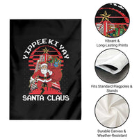 Nakatomi Plaza Christmas Garden Flag Yippee Ki Yay Santa Claus - Wonder Print Shop