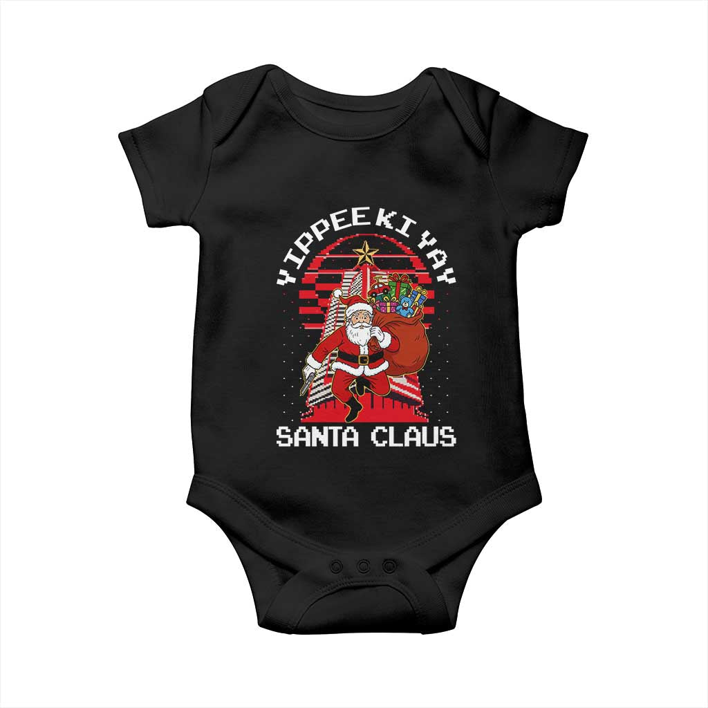 Nakatomi Plaza Christmas Baby Onesie Yippee Ki Yay Santa Claus - Wonder Print Shop