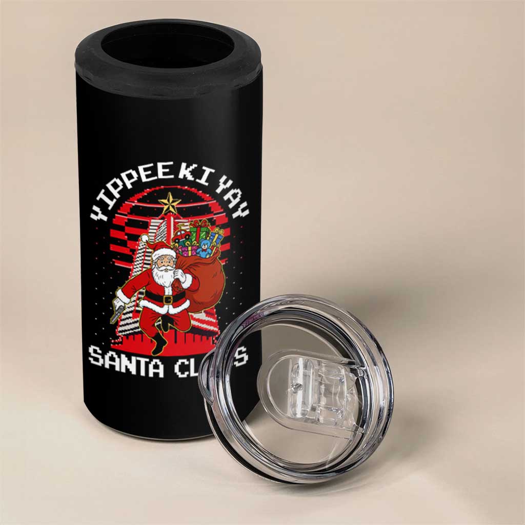 Nakatomi Plaza Christmas 4 in 1 Can Cooler Tumbler Yippee Ki Yay Santa Claus - Wonder Print Shop