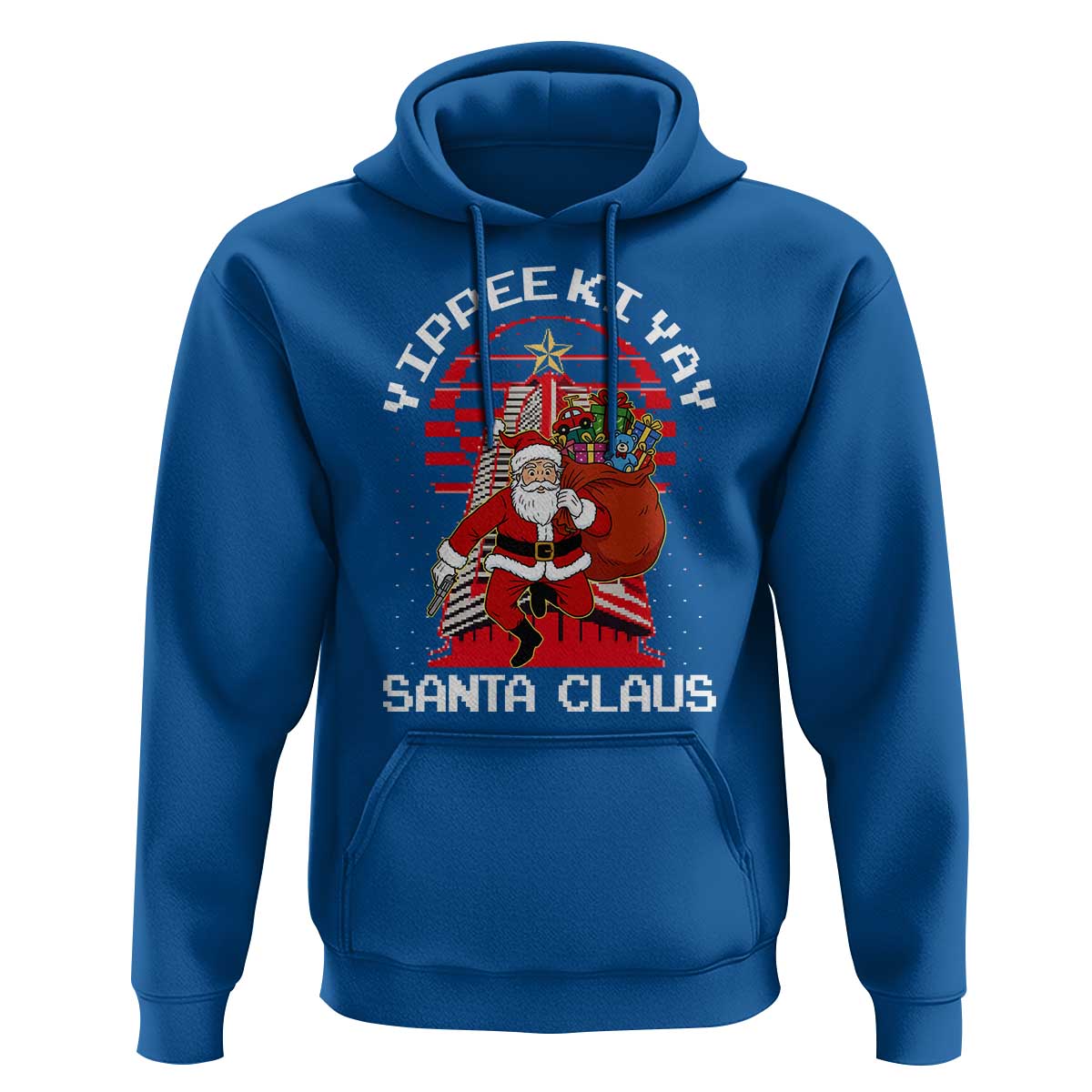 Nakatomi Plaza Christmas Hoodie Yippee Ki Yay Santa Claus - Wonder Print Shop