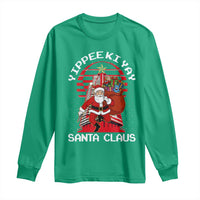 Nakatomi Plaza Christmas Long Sleeve Shirt Yippee Ki Yay Santa Claus - Wonder Print Shop