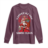 Nakatomi Plaza Christmas Long Sleeve Shirt Yippee Ki Yay Santa Claus - Wonder Print Shop