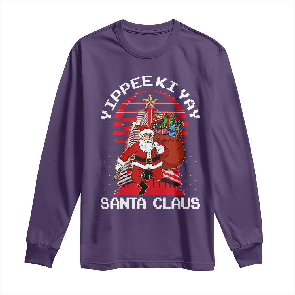 Nakatomi Plaza Christmas Long Sleeve Shirt Yippee Ki Yay Santa Claus - Wonder Print Shop