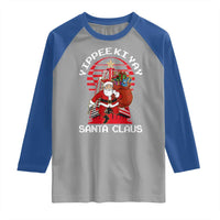 Nakatomi Plaza Christmas Raglan Shirt Yippee Ki Yay Santa Claus - Wonder Print Shop