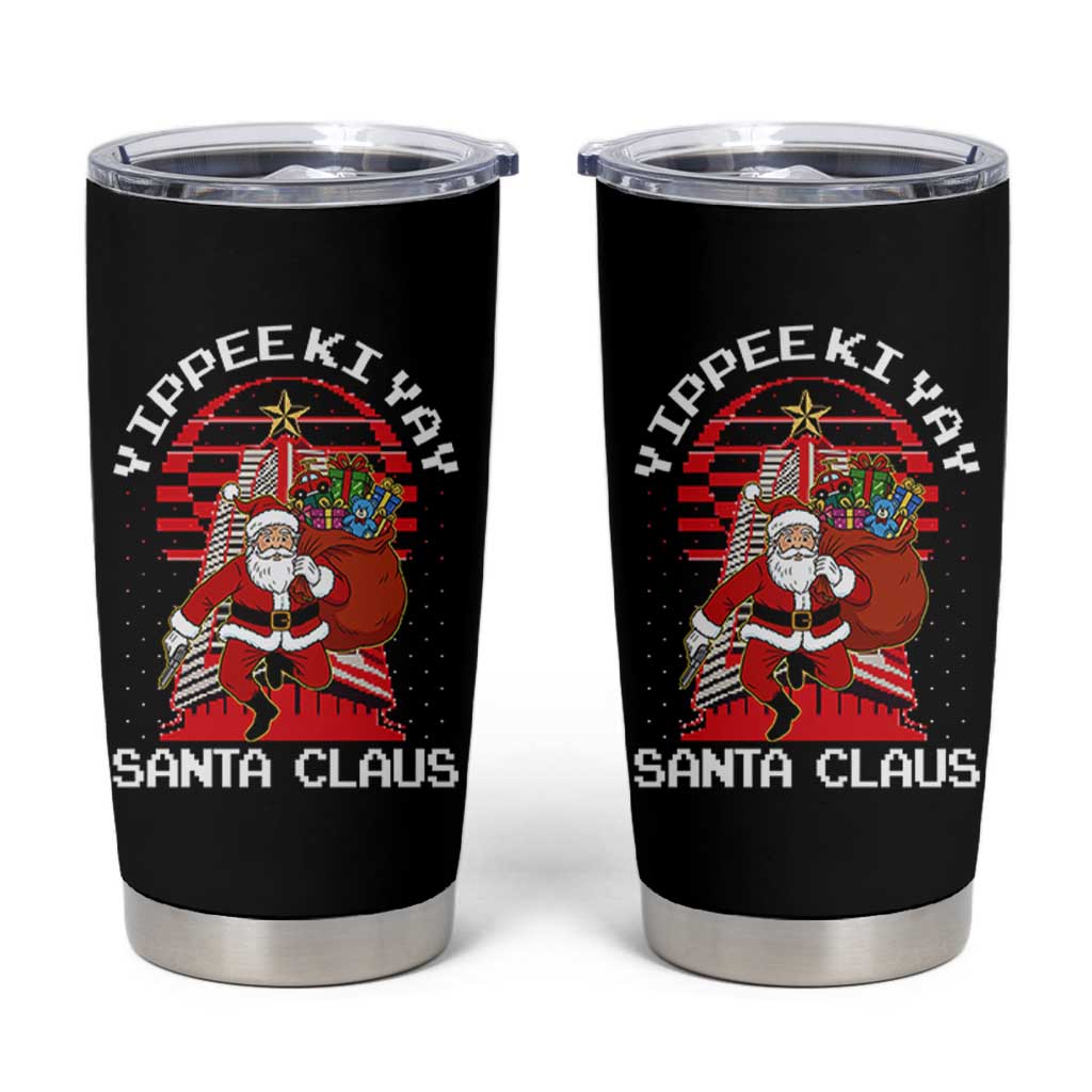 Nakatomi Plaza Christmas Tumbler Cup Yippee Ki Yay Santa Claus - Wonder Print Shop