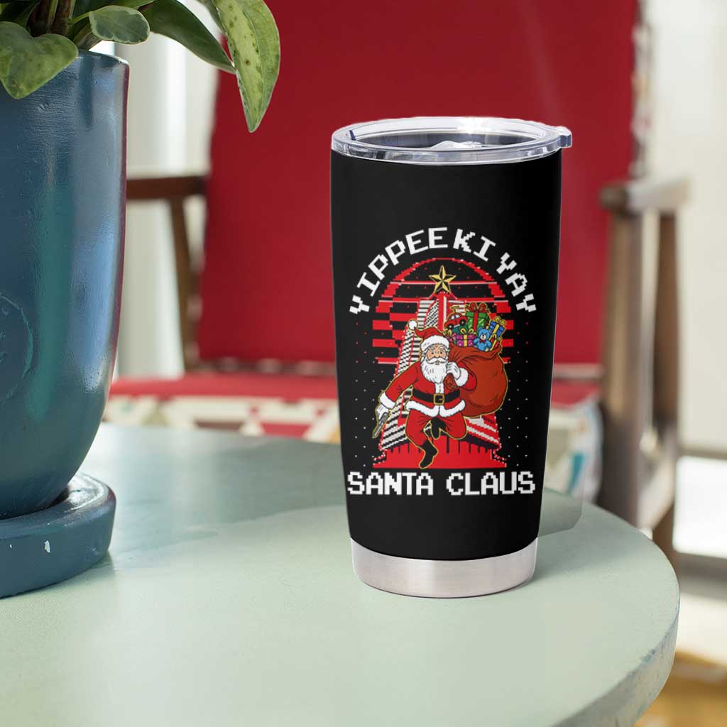 Nakatomi Plaza Christmas Tumbler Cup Yippee Ki Yay Santa Claus - Wonder Print Shop