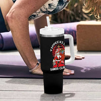 Nakatomi Plaza Christmas Tumbler With Handle Yippee Ki Yay Santa Claus - Wonder Print Shop