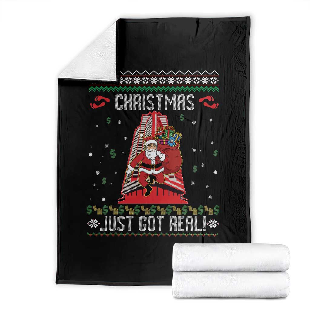 Nakatomi Plaza Christmas Throw Blanket Just Got Real - Wonder Print Shop