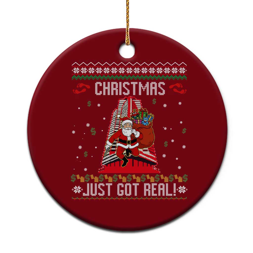 Nakatomi Plaza Christmas Ceramic Ornament Just Got Real - Wonder Print Shop
