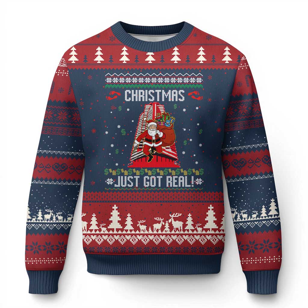 Nakatomi Plaza Xmas Ugly Christmas Sweater Just Got Real - Wonder Print Shop