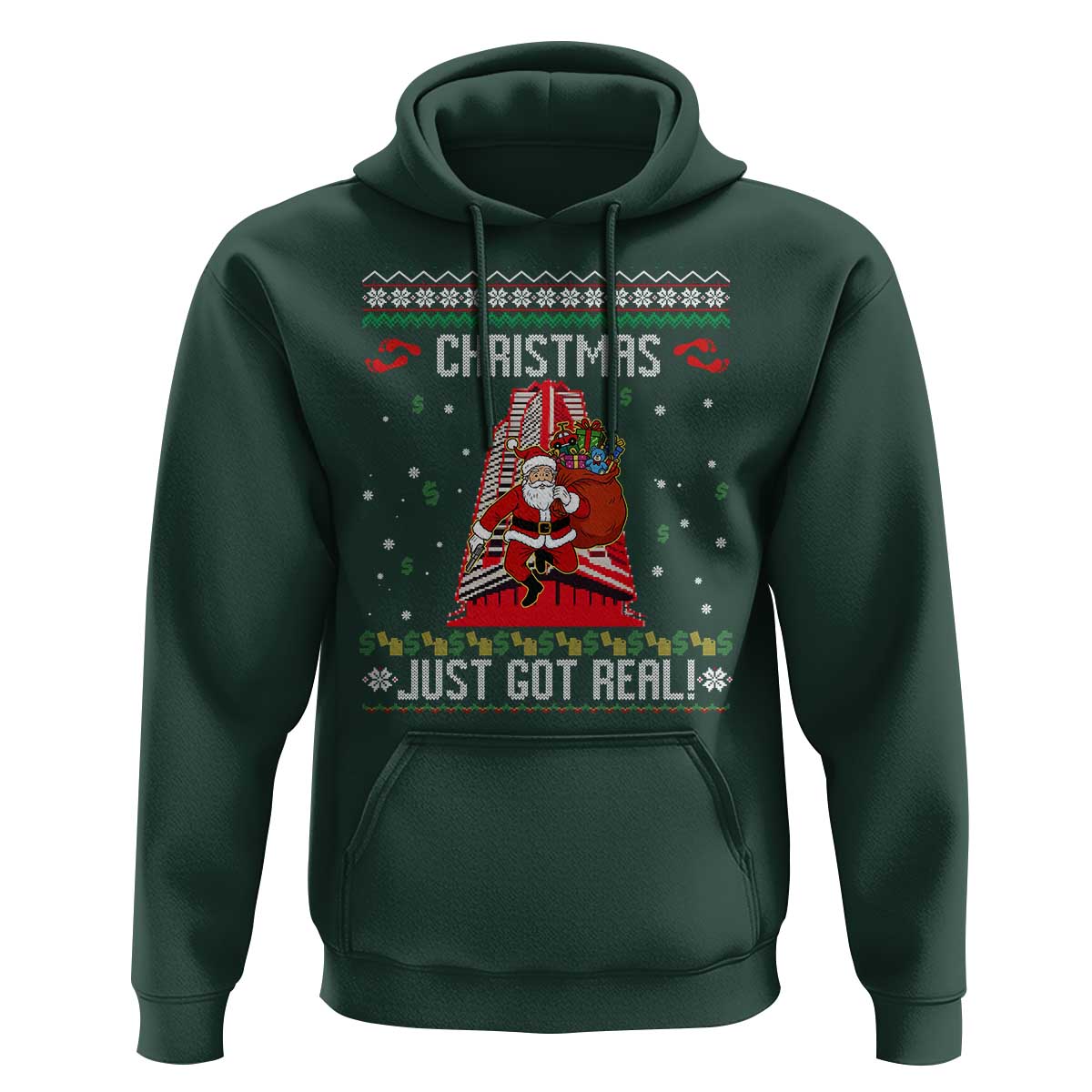 Nakatomi Plaza Christmas Hoodie Just Got Real - Wonder Print Shop