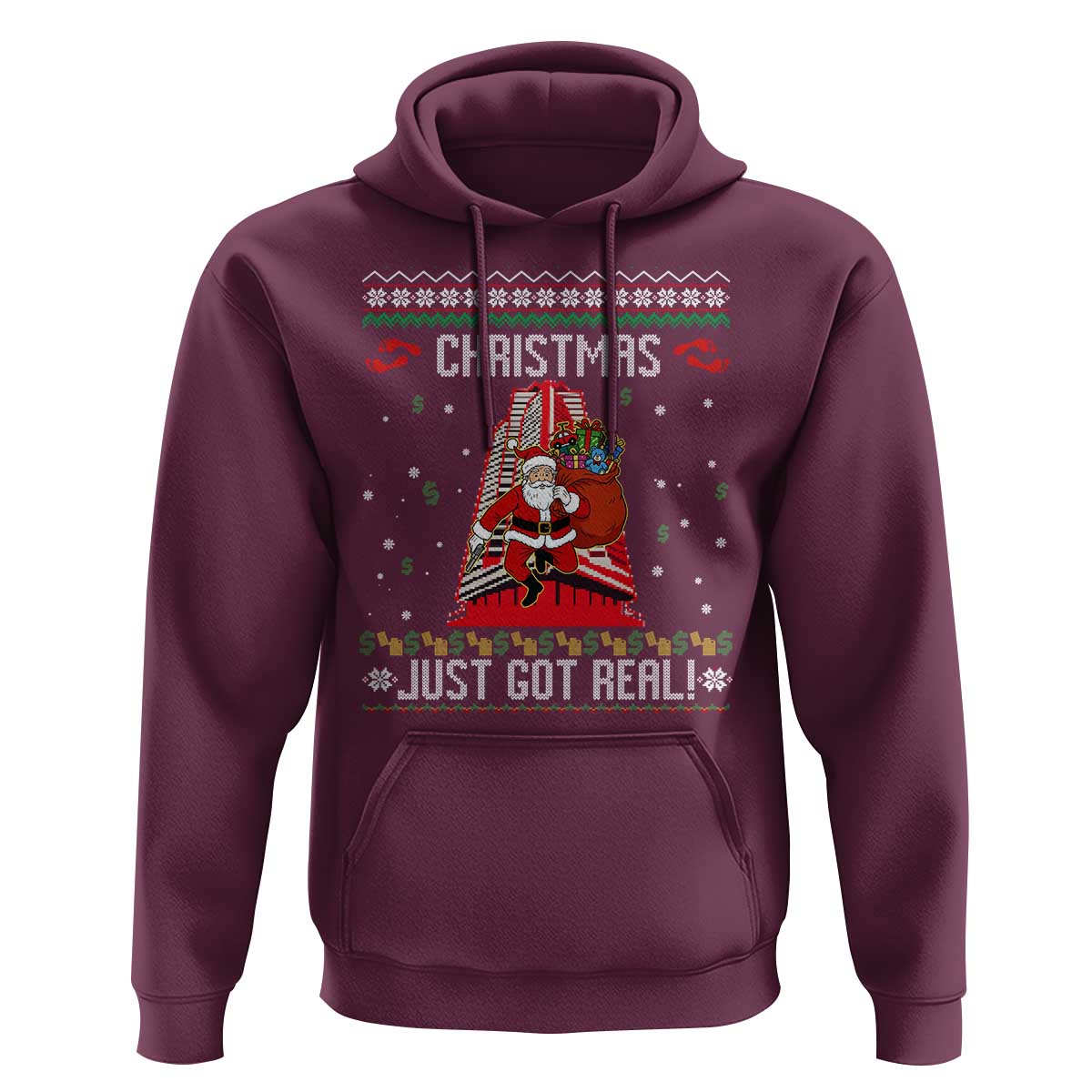 Nakatomi Plaza Christmas Hoodie Just Got Real - Wonder Print Shop