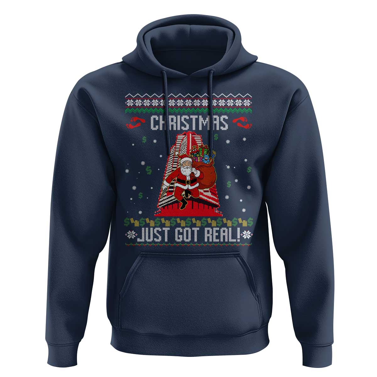 Nakatomi Plaza Christmas Hoodie Just Got Real - Wonder Print Shop