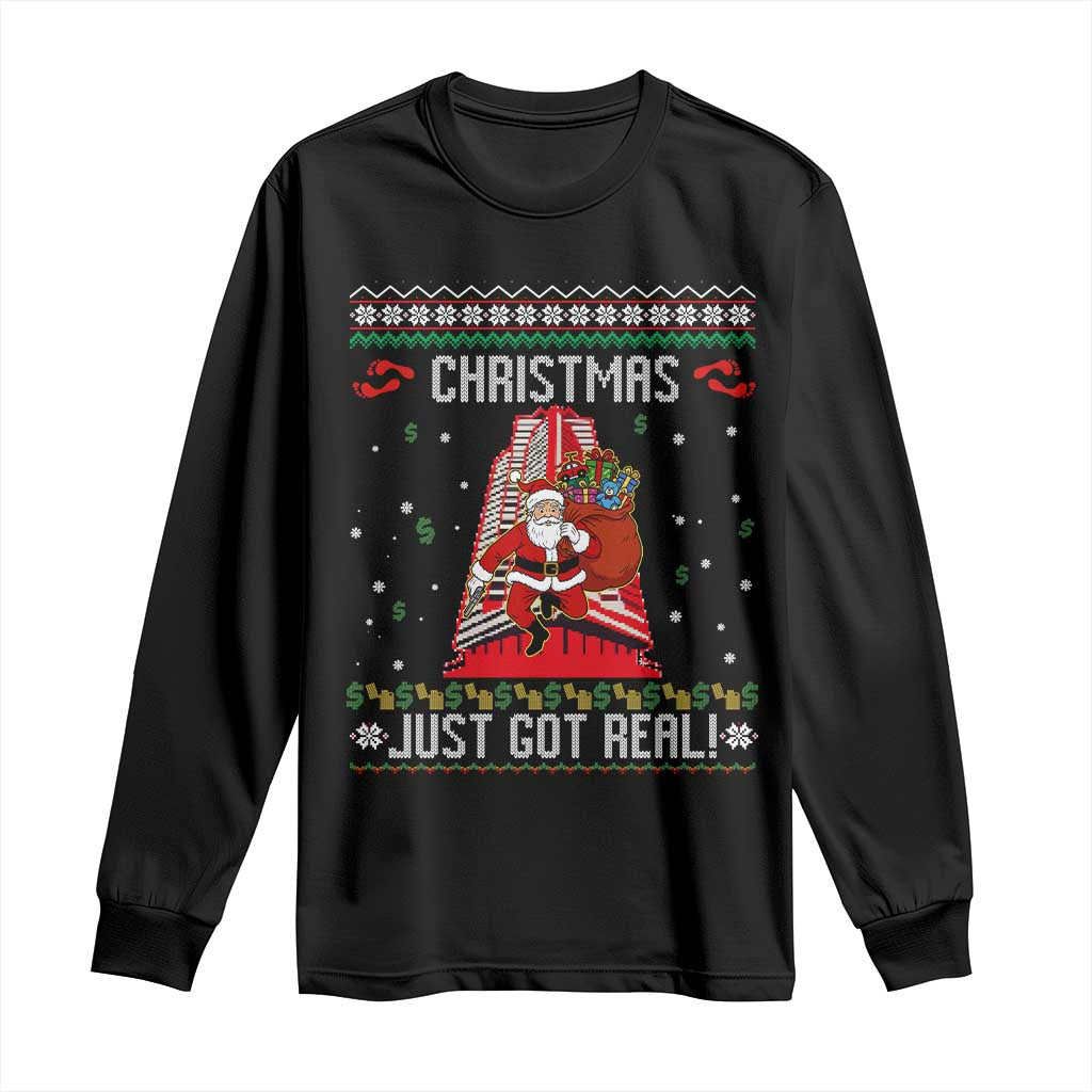 Nakatomi Plaza Christmas Long Sleeve Shirt Just Got Real - Wonder Print Shop