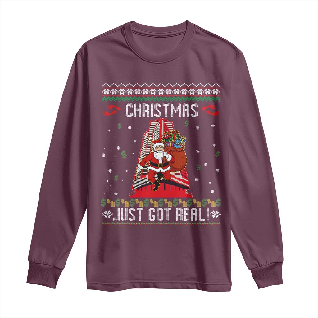 Nakatomi Plaza Christmas Long Sleeve Shirt Just Got Real - Wonder Print Shop