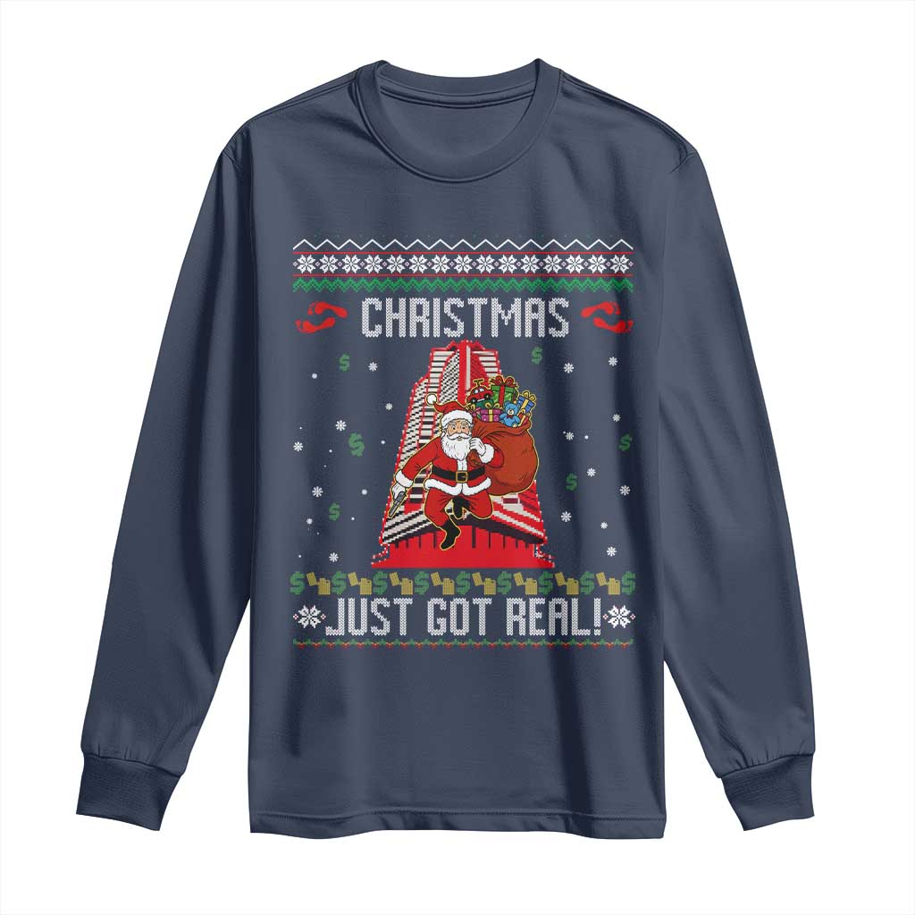 Nakatomi Plaza Christmas Long Sleeve Shirt Just Got Real - Wonder Print Shop