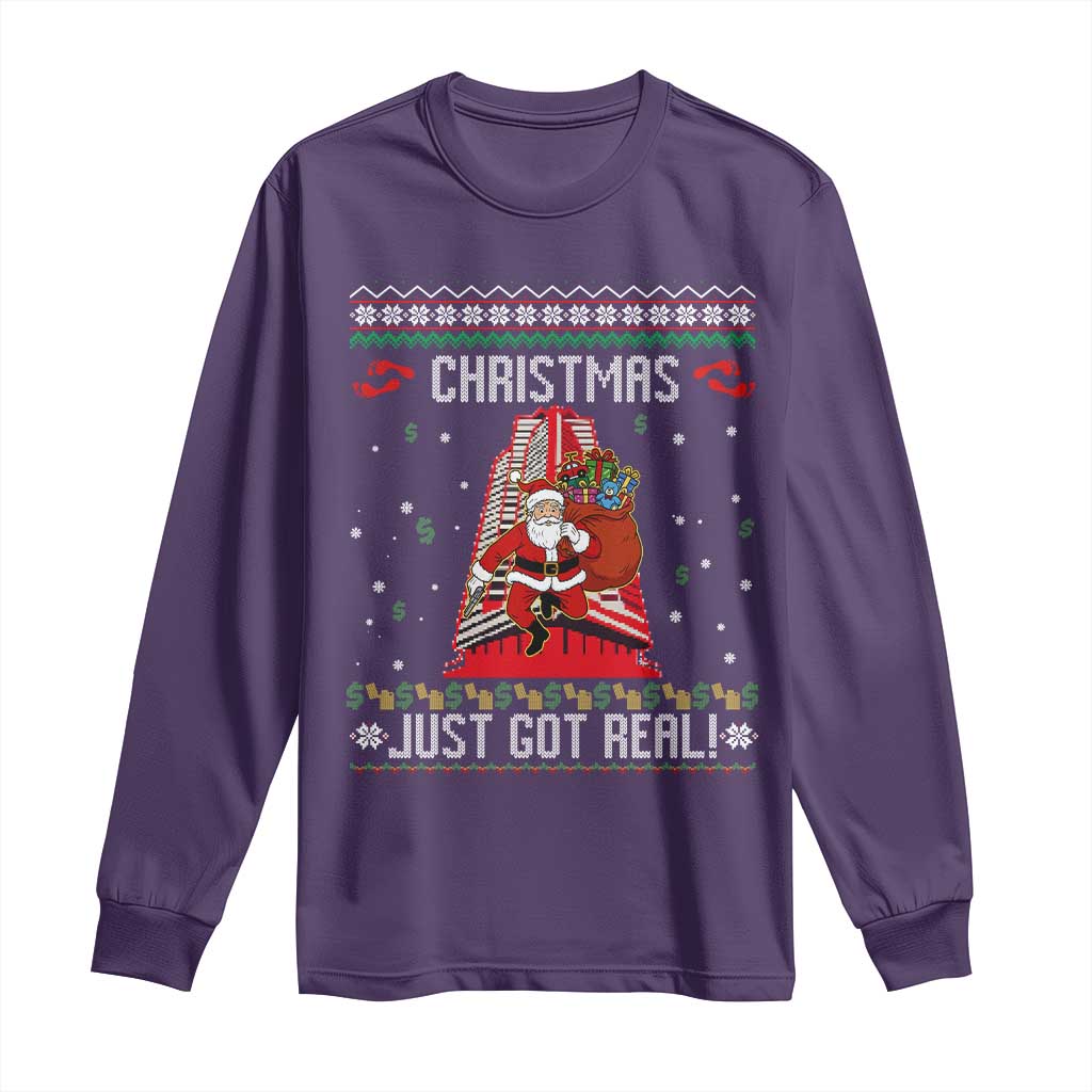 Nakatomi Plaza Christmas Long Sleeve Shirt Just Got Real - Wonder Print Shop