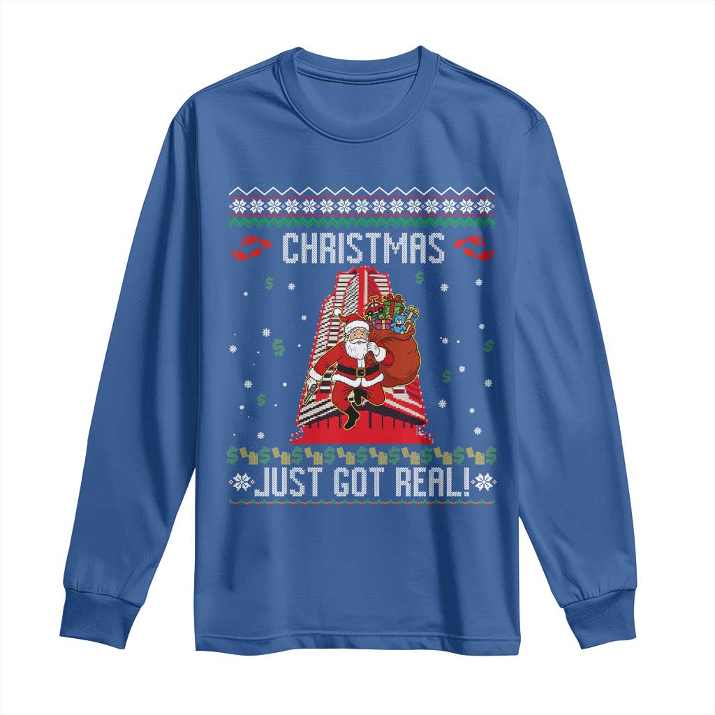 Nakatomi Plaza Christmas Long Sleeve Shirt Just Got Real - Wonder Print Shop