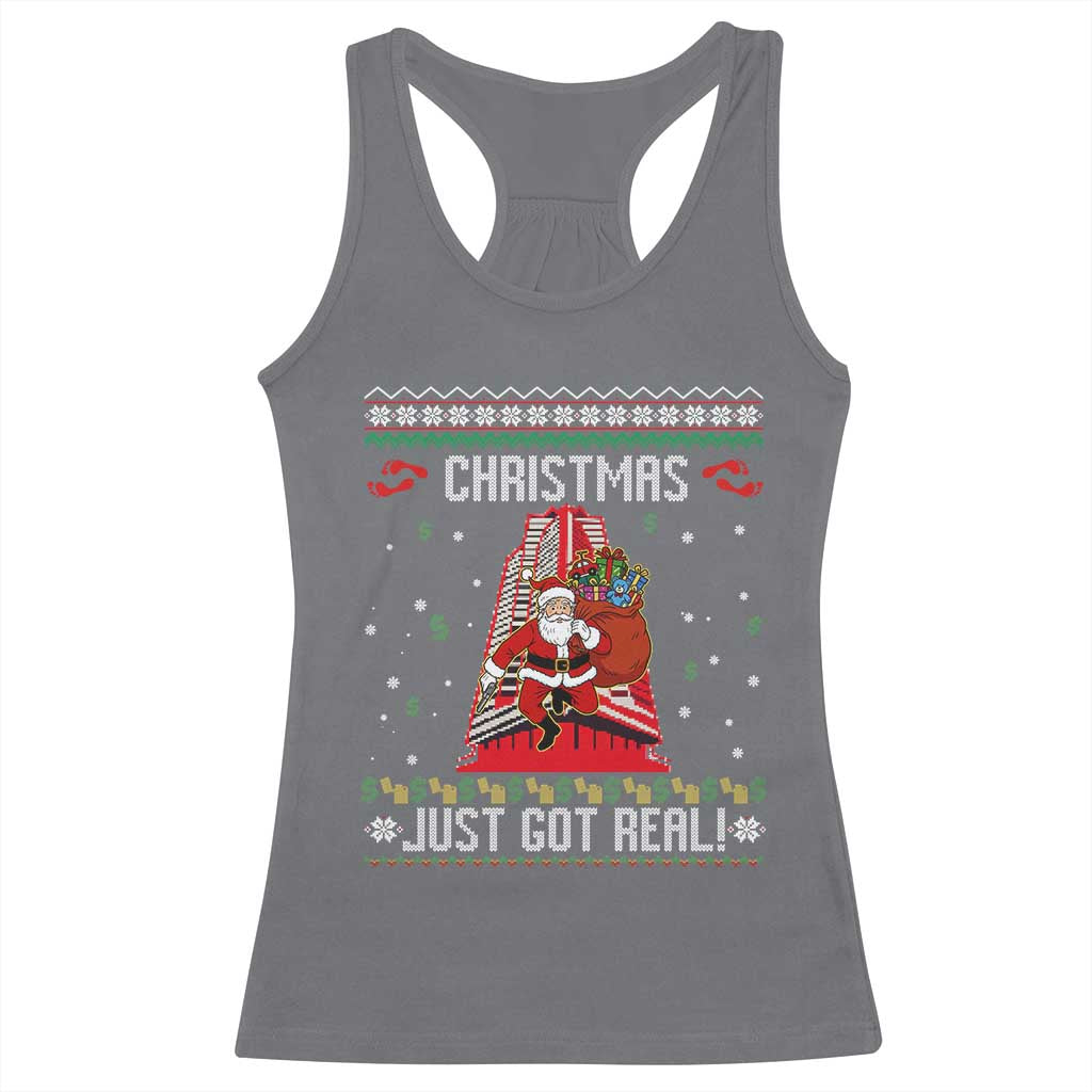 Nakatomi Plaza Christmas Racerback Tank Top Just Got Real - Wonder Print Shop