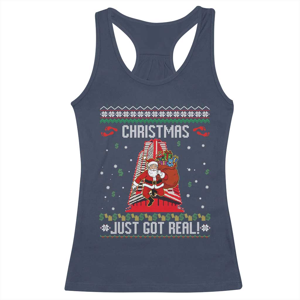 Nakatomi Plaza Christmas Racerback Tank Top Just Got Real - Wonder Print Shop